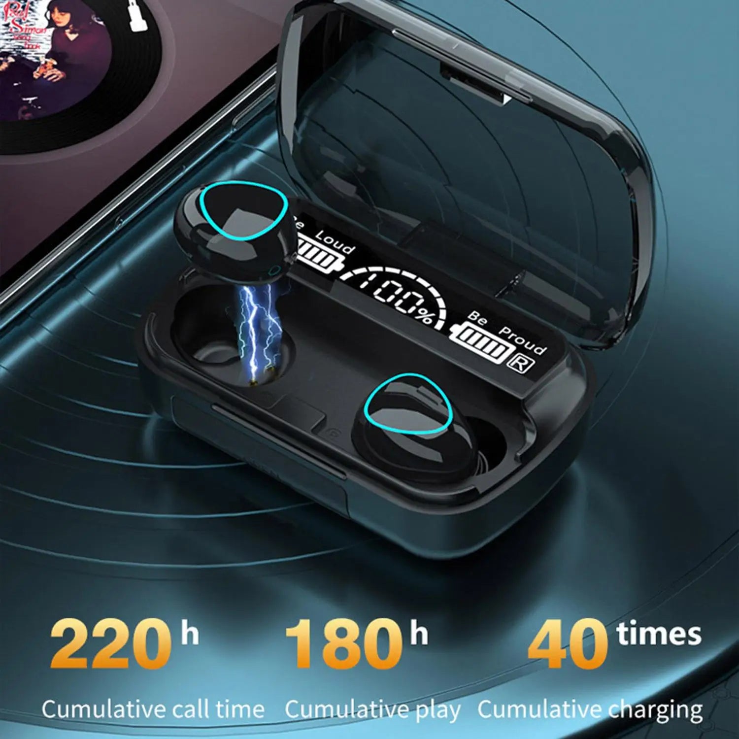 TWS M10 Wireless Bluetooth Headphones LED Display 3500Mah Charging Box 9D Stereo In-Ear Sports Waterproof Bluetooth 5.1 Headset